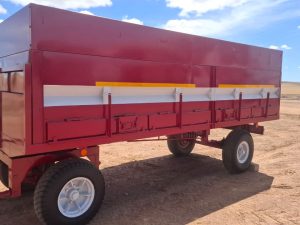 Trailer with Grain Bins